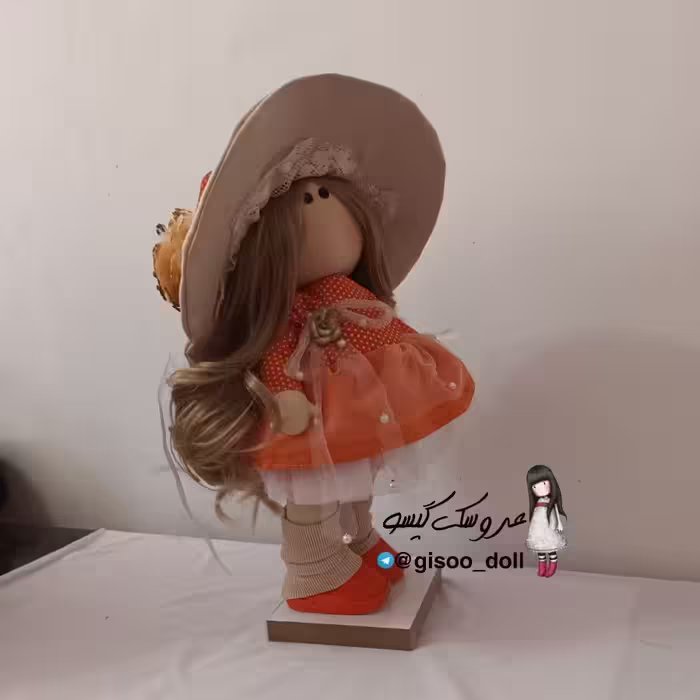 عروسک روسی گیسو مناسب کادو تولد سیسمونی هدیه عید.قد عروسک 30سانتیمتر.وزن 200گرن