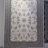 فرش پاتریس 1200شانه  طرح پیچک کرم  کناره 3متری