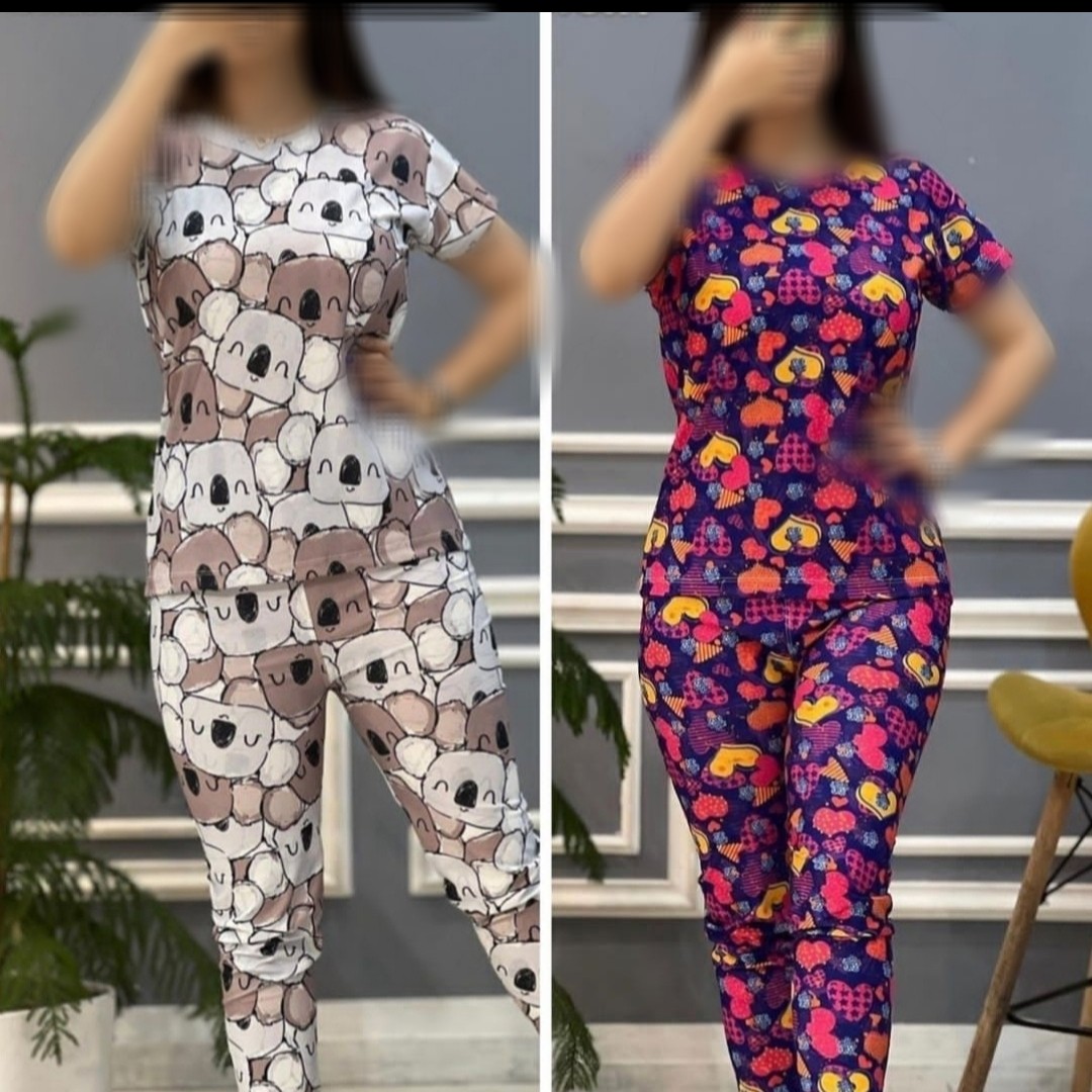 تیشرت وشلوار ست دخترانه و زنانه