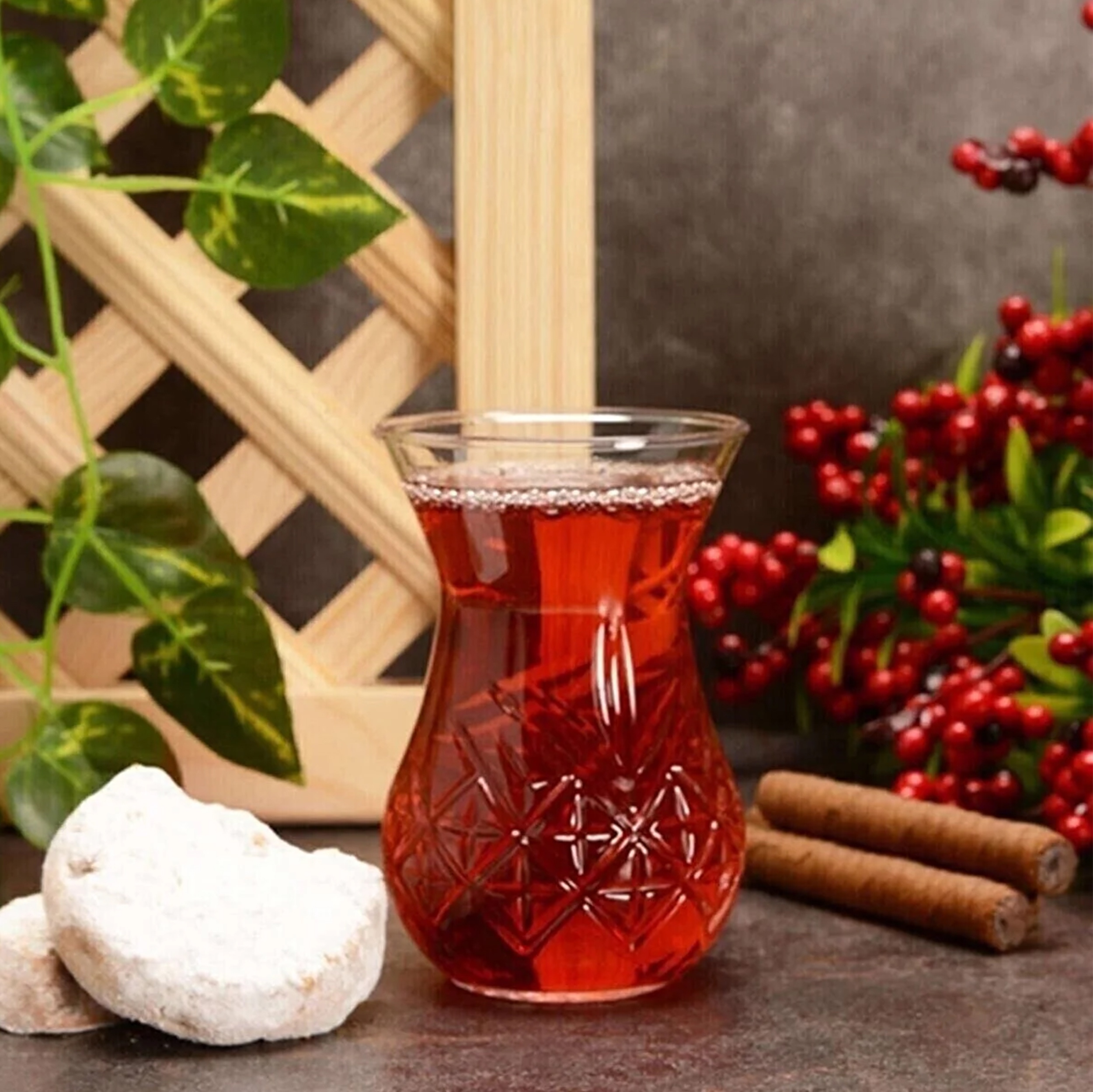 استکان کمرباریک تایملس پاشاباغچه کد 42881 بسته 6 عددی