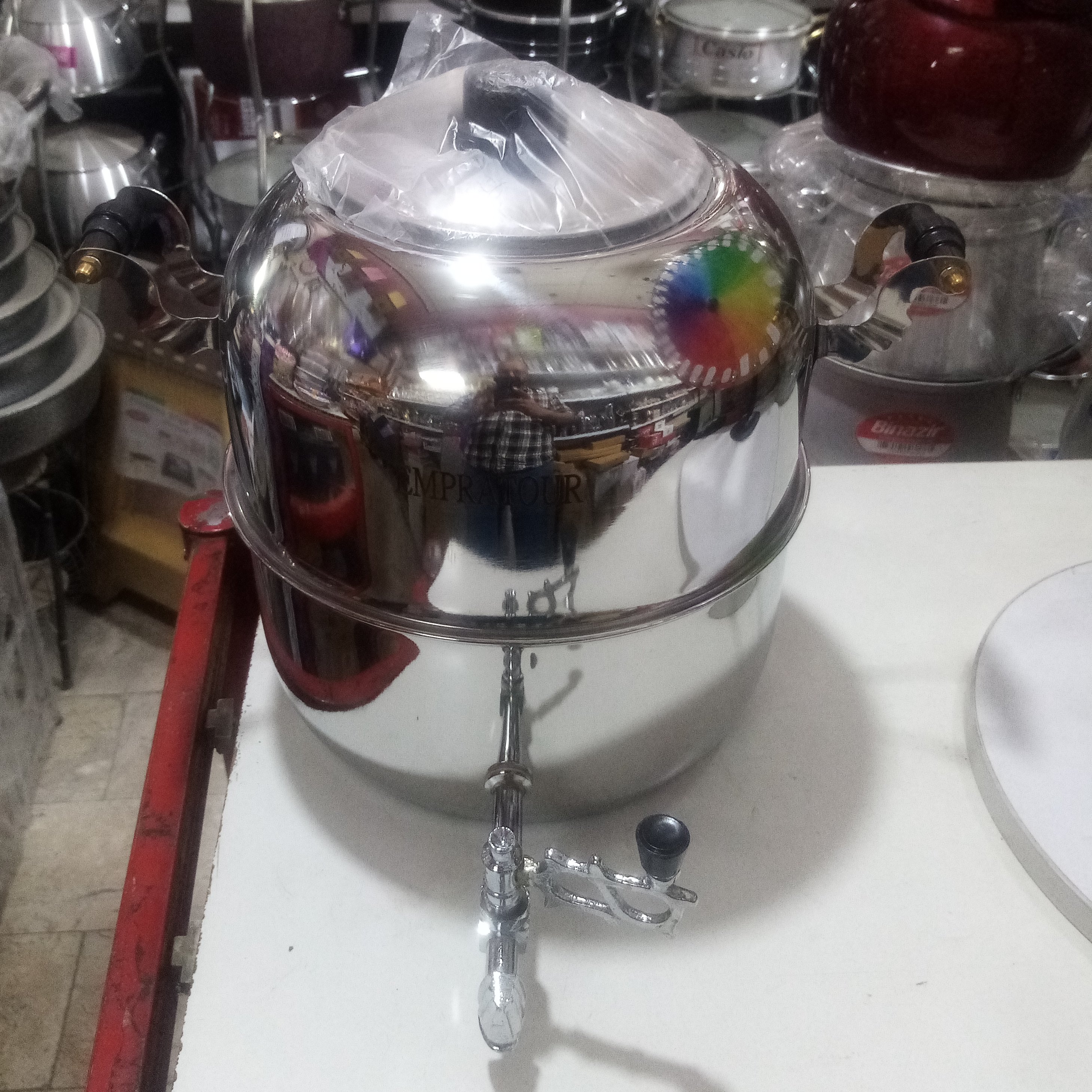 کتری شیردار 11لیتر امپراطور  (استیل)