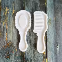 قالب سیلیکونی آینه و شانه همراه با  پک پنج تایی آینه پلکسی روکش دار کاملا سایز قالب 