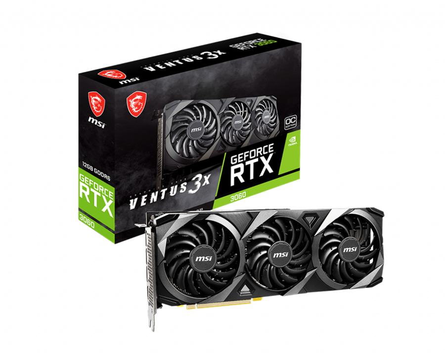 کارت گرافیک  ام اس آی مدل GeForce RTX™ 3060 VENTUS 3X 12G OC حافظه 12 گیگابایت