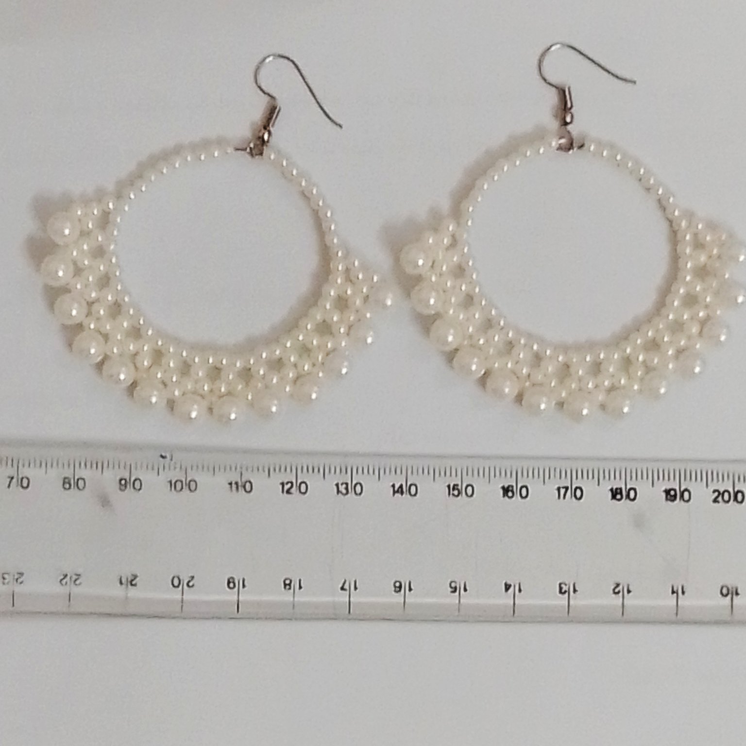 گوشواره حلقه ای مروارید کد2 