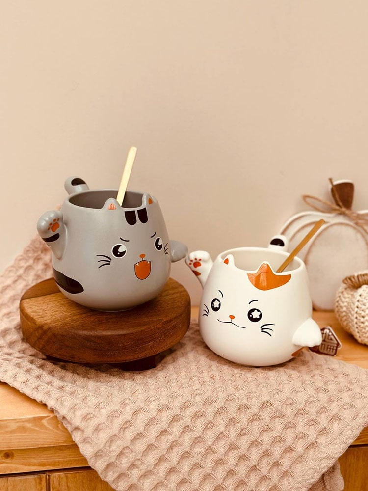 ماگ گربه قاشق دار پنجه کد001477