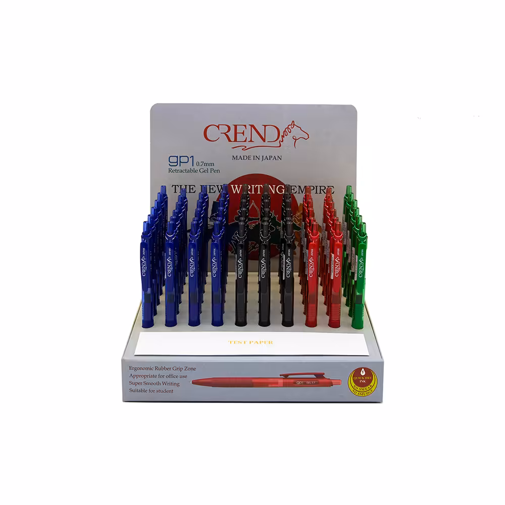 خودکار فشاری ژل کرند 4 رنگ مدل GP1 سایز 0.7 میلی متر رگلام 60 عددی