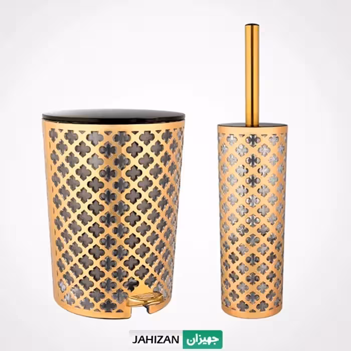 سطل و فرچه لیمون طرح گل (چاپ دار) کد1820