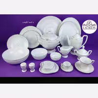 سرویس چینی 24 نفره 156 پارچه لورین مدل جیران طلایی با ارسال رایگان