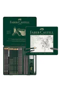 پیت مونوکروم 19 تایی ست گرافیت جعبه فلزی فابر کاستل faber castell