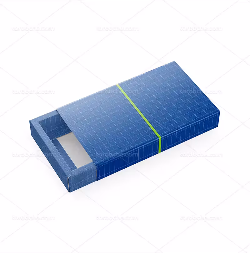 موکاپ جعبه مقوایی لایه باز PSD | گرافیک با طعم تربچه