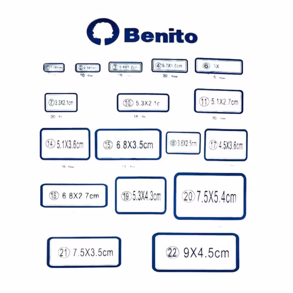 برچسب دور آبی خارجی 50 برگی