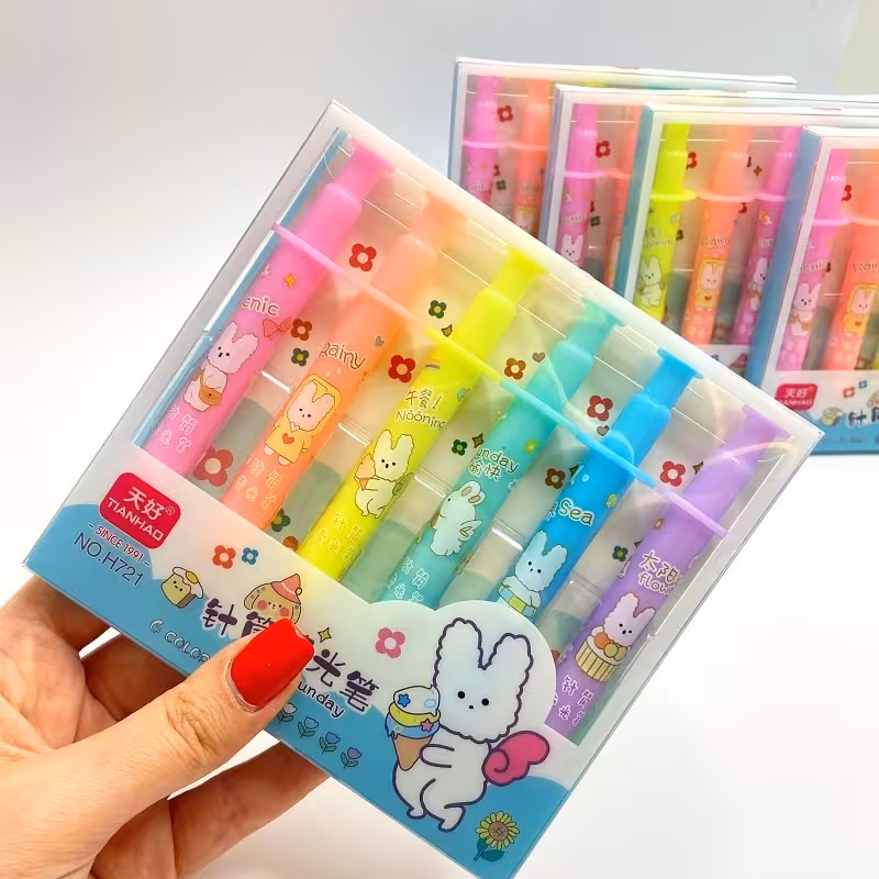 ماژیک هایلایت طرح سرنگ بسته 6 عددی