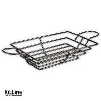 سبد سرو مستطیلی فلزی 6×17×26 سانتیمتری با جای سس کاپ مشکی کیچن تک