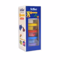 خمیر بازی 5 رنگ ظرف پلاستیکی آرت لاین

