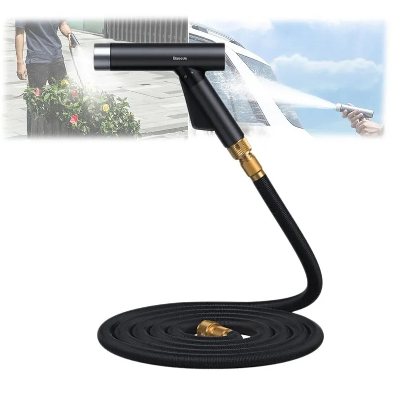 شلنگ و نازل کارواش 15 متری باسئوس Baseus Car Wash Spray Nozzle CRXC01-B01
