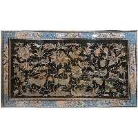 تابلو قلمزنی قاب خاتم کاری دورنقاشی گل و مرغ 60در100