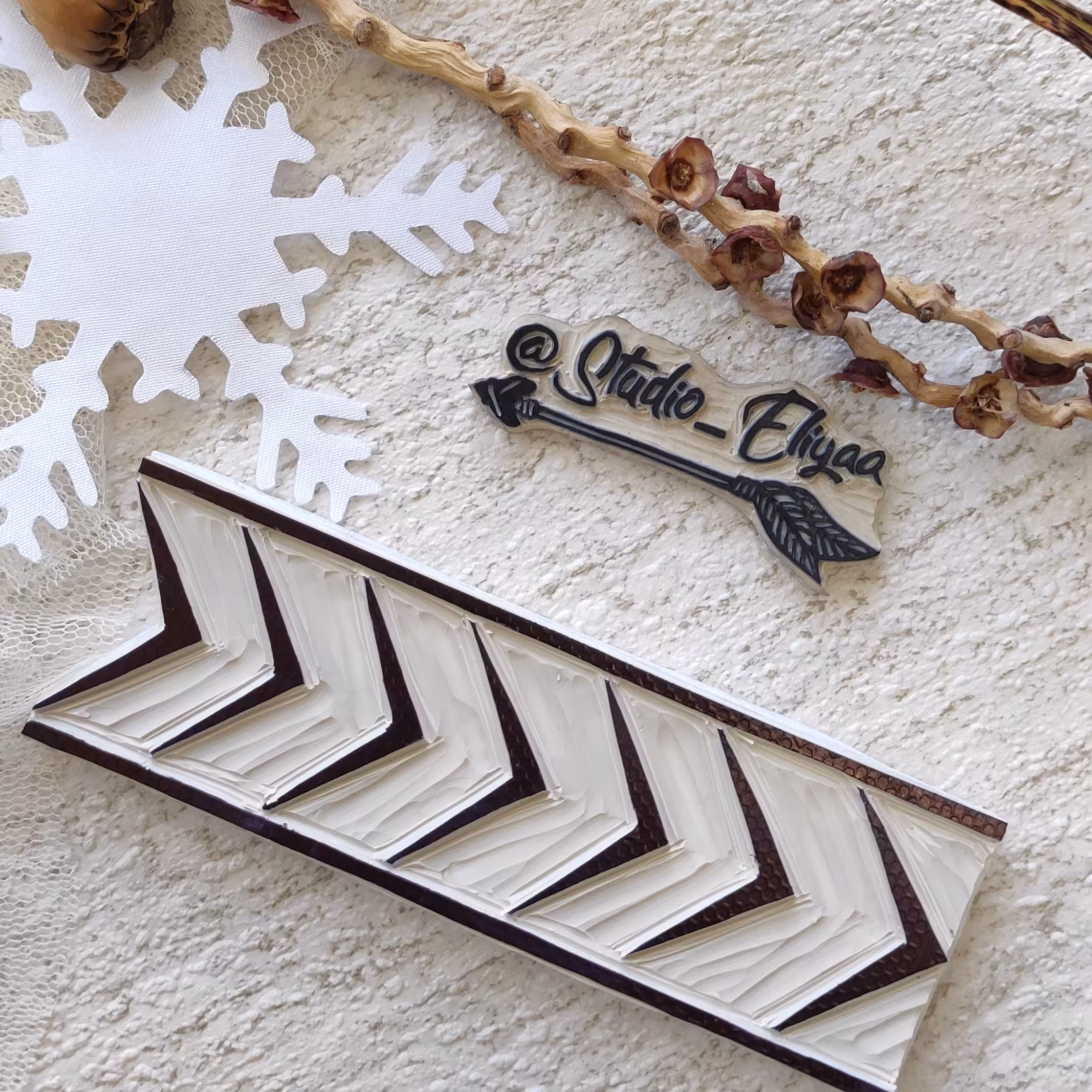 مهر دست ساز   حاشیه طرح بوهو