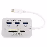 هاب USB 3 و رم ریدر (کارت خوان) USB TYPE-C لمونتک