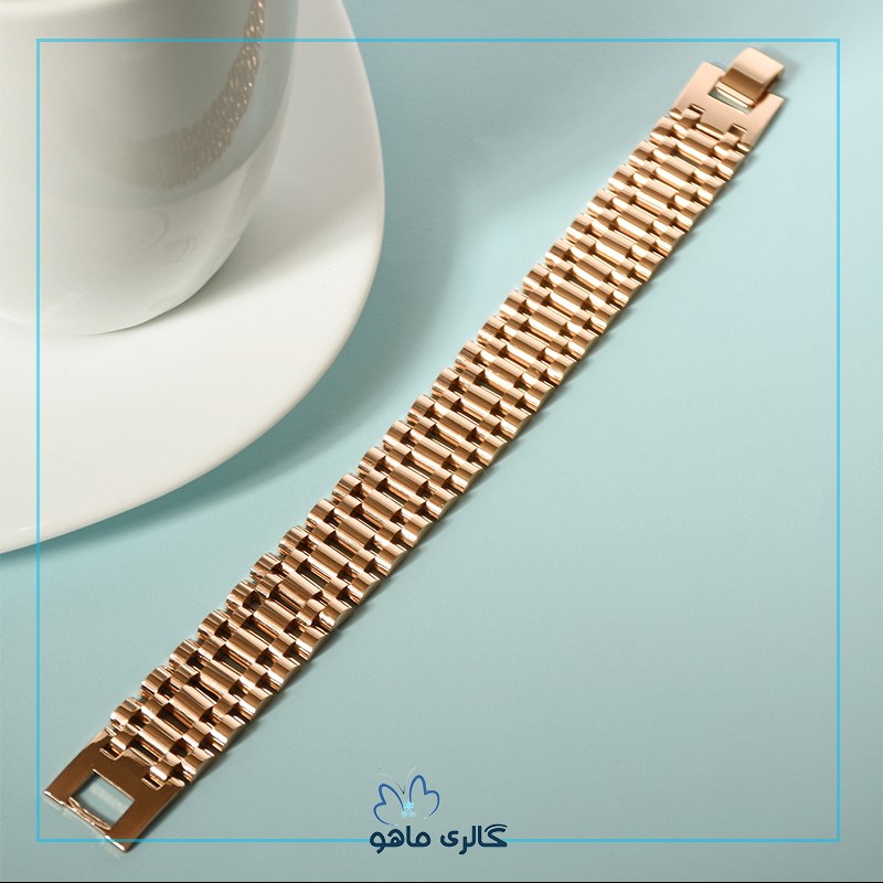 دستبند ژوپینگ مدل بافت ساعتی کد DAXPG213 رنگ ثابت و ضدحساسیت