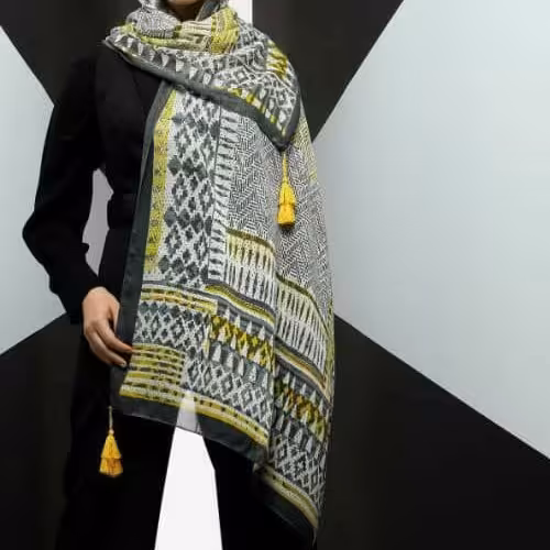 شال عیدانه   سایز: ( 75×200 )    