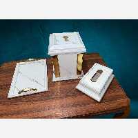 ست سطل، سینی پذیرایی و جای دستمال کاغذی 