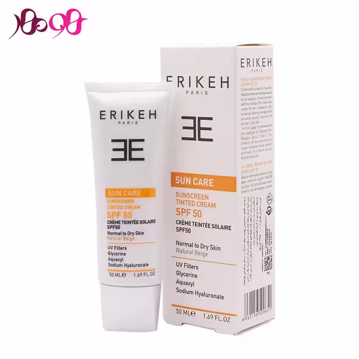 کرم ضد آفتاب پوست خشک اریکه Erikeh رنگ بژ طبیعی