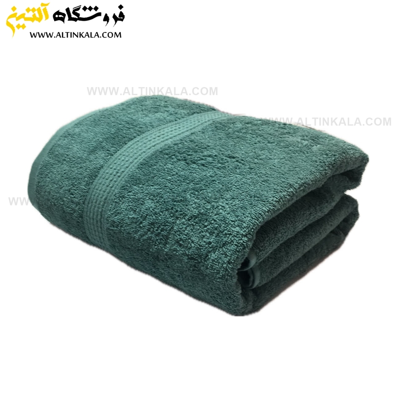 حوله حمامی برق لامع طرح دیور 100×165 زنگاری