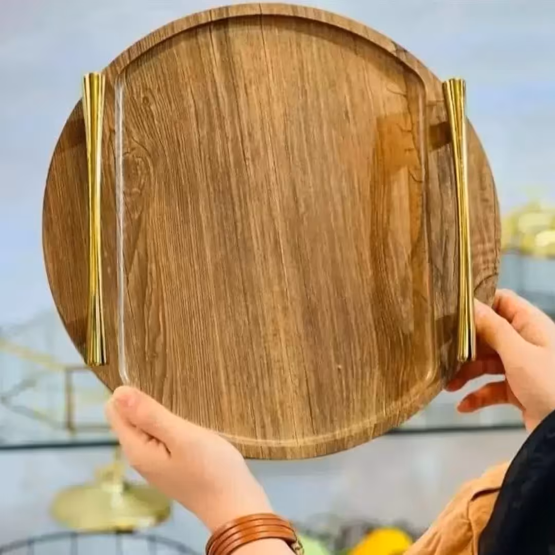 سینی دسته دار جنس چوبی