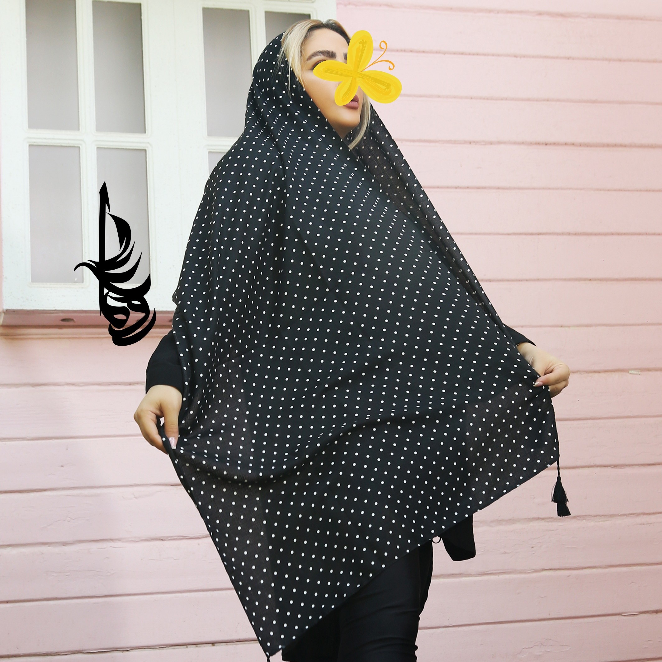 شال طرح توپی، نخی ، سبک ، نرم
