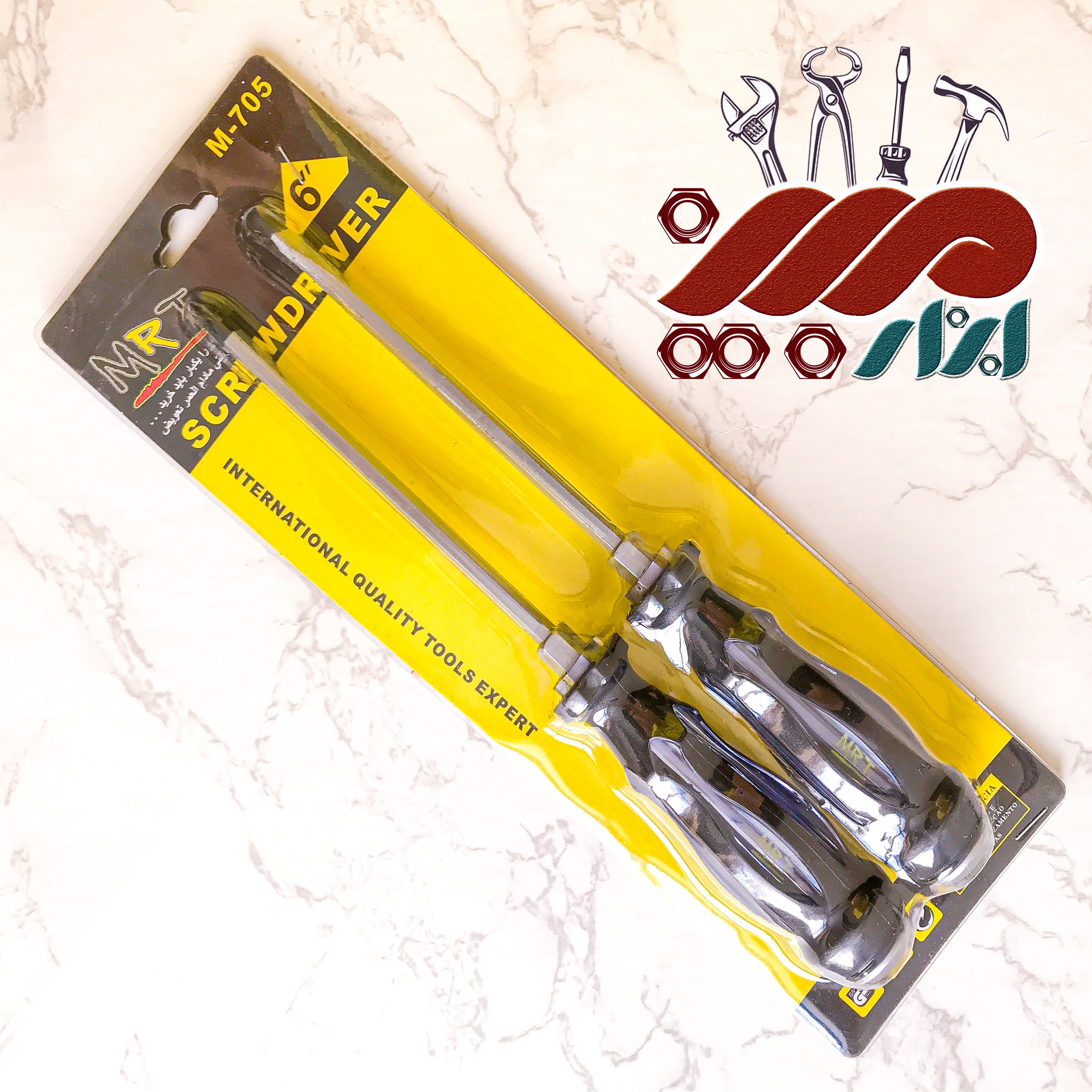 پیچ گوشتی ضربه خور دوقلوی mrt محصول فروشگاه مبین ابزار