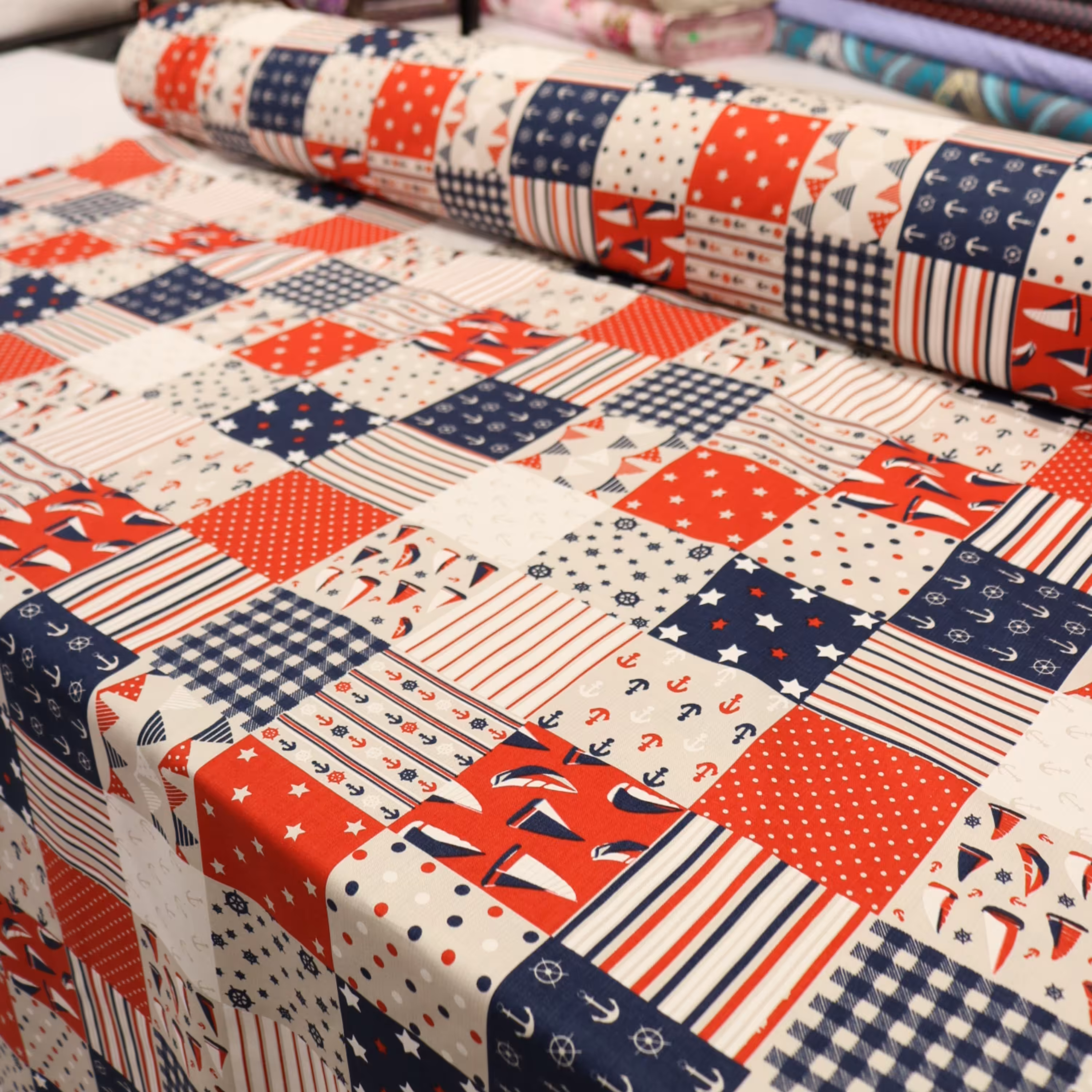 پارچه کنون نخ کتان طرح 05(710023)