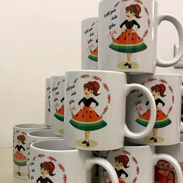 لیوان سرامیکی سفید به همراه  چاپ اختصاصی کد 3 (1 کارتن 36عدد )