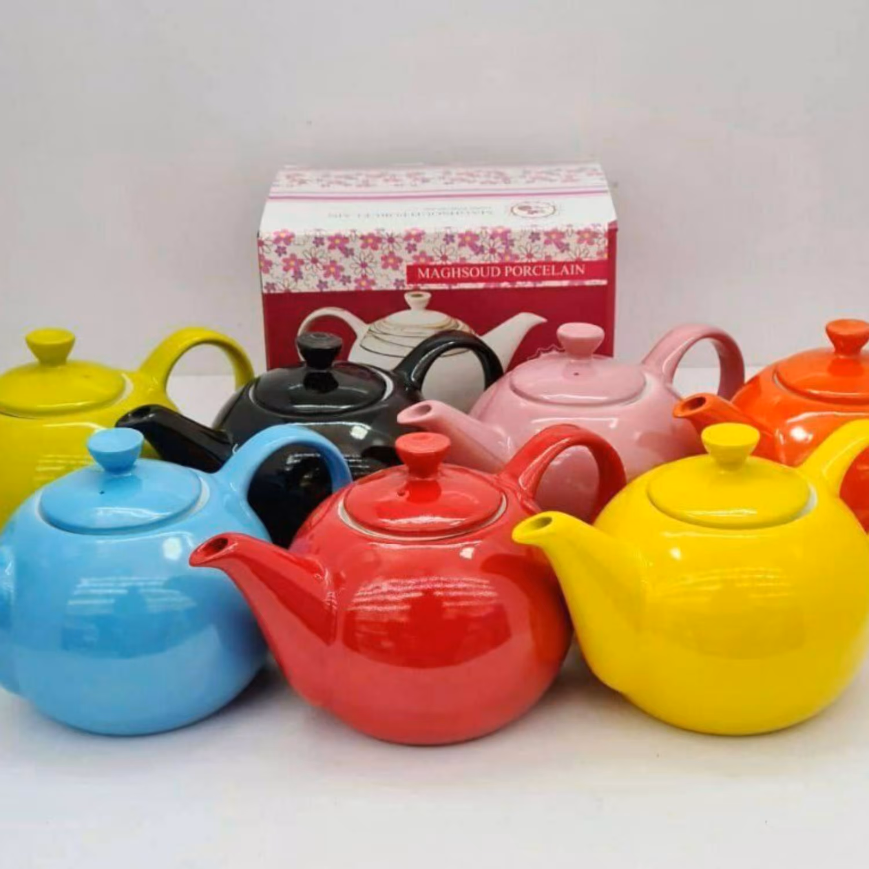 قوری رنگی مقصود (رنگ صورتی)