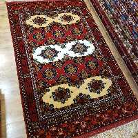 قالیچه دستباف ترکمن، 3 متری ،طرح اورتمن،  ارسال رایگان، ریزبافت، پشم