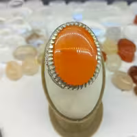 انگشتر دست ساز   عقیق یمانی اصل رکاب استاد مهدی 