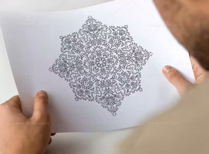 وکتور طرح شمسه ختایی | گرافیک با طعم تربچه