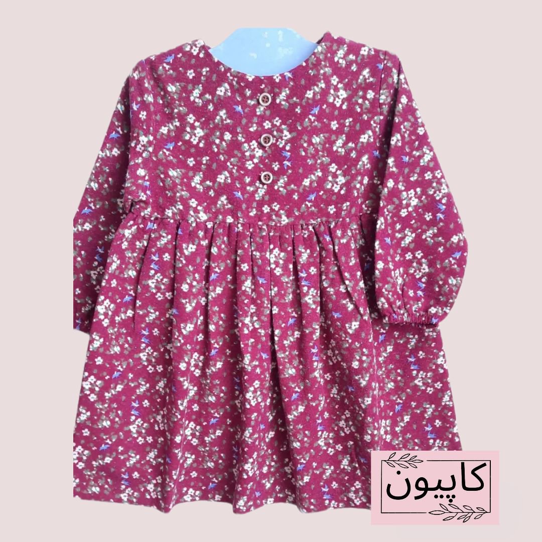 پیراهن دخترانه گلدار مناسب 2 تا 8 سال