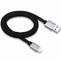 کابل جاست موبایل لایتنینگ ALUCABLE FLAT DELUXE 1.2 متر - مشکی - Hiapple.ir