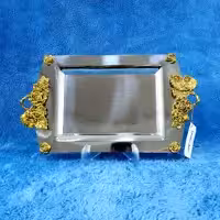 سینی پذیرایی استیل نگار کوچک مدل رز کد 310 با ارسال رایگان