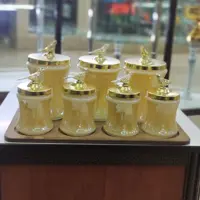 پاسماوری هفت پارچه شیشه ای شیری