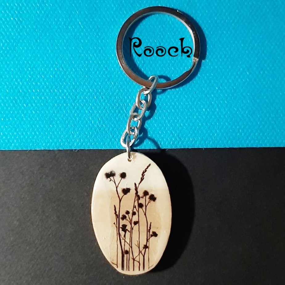 جاسوییچی طرح سوخت چوب رزینی. مناسب اویز کیف و کوله و آیینه ماشین