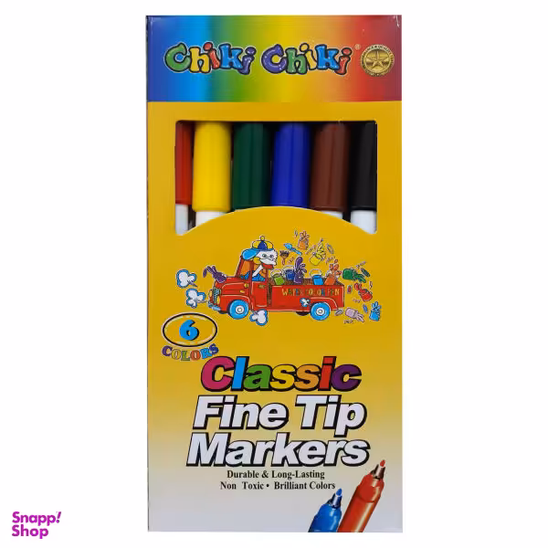 ماژیک رنگ آمیزی 6 رنگ چیکی چیکی مدل LA27