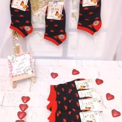 جوراب مچی نخی قلبی قلبی