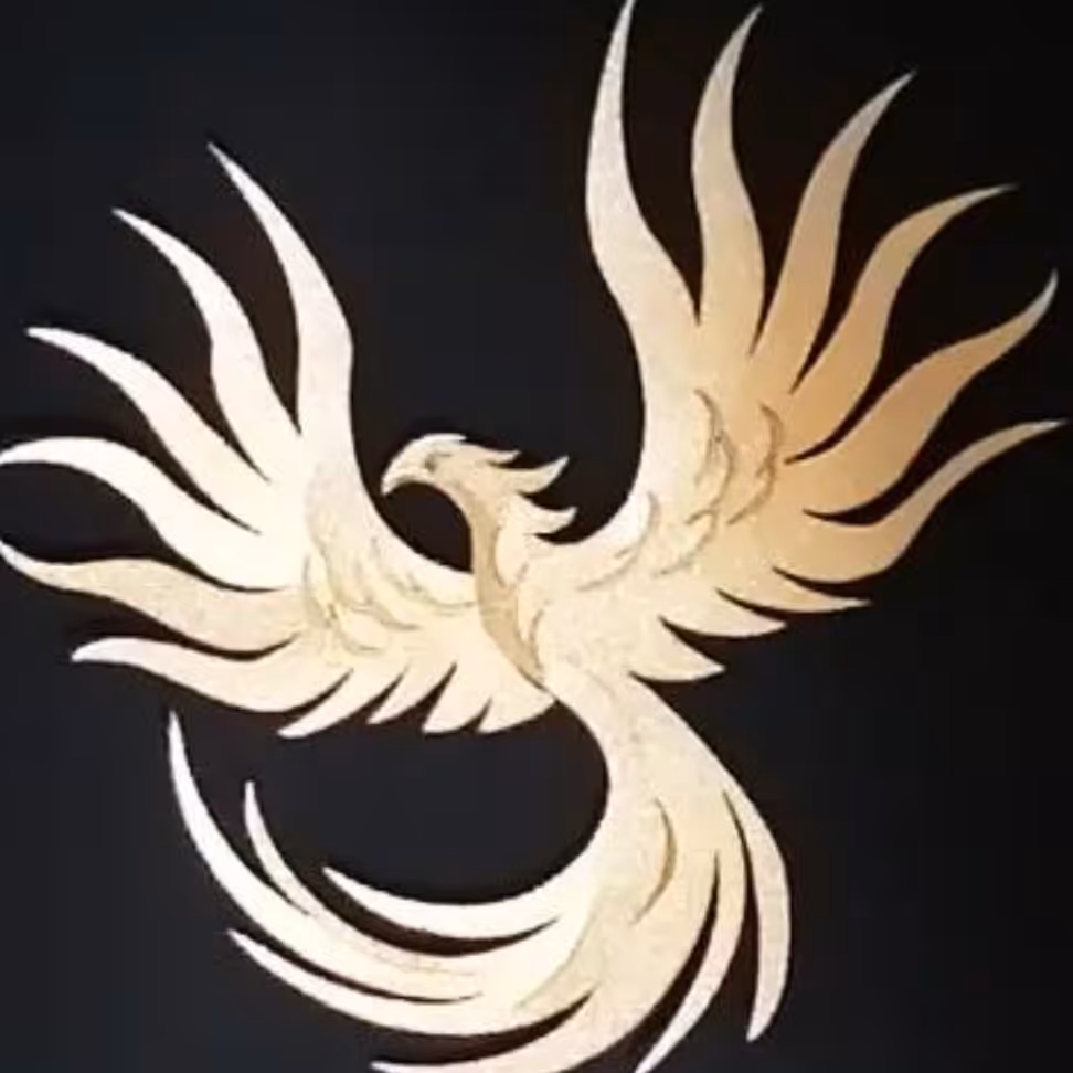 تابلو سیمرغ ورق طلا 24 عیار