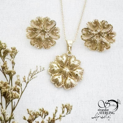 نیمست ژوپینگ گل طرح طلا کد 13986