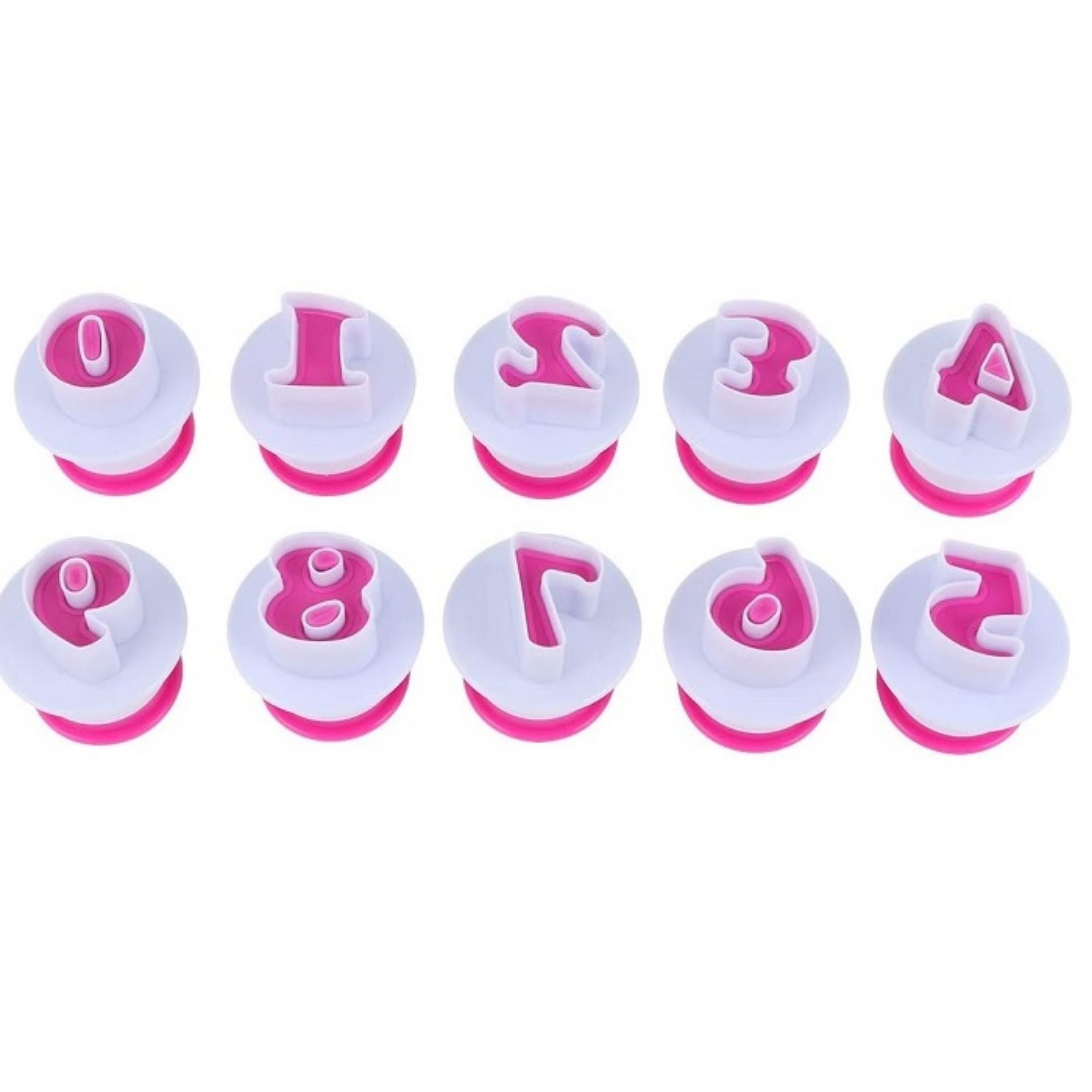 کاتر فشاری شیرینی پزی مدل اعداد لاتین مجموعه 10 عددی 