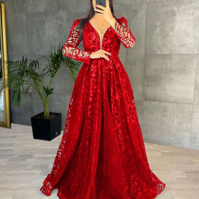پیراهن مهمانی زنانه تور فلوک دانتل مخمل برجسته شهرزاد
