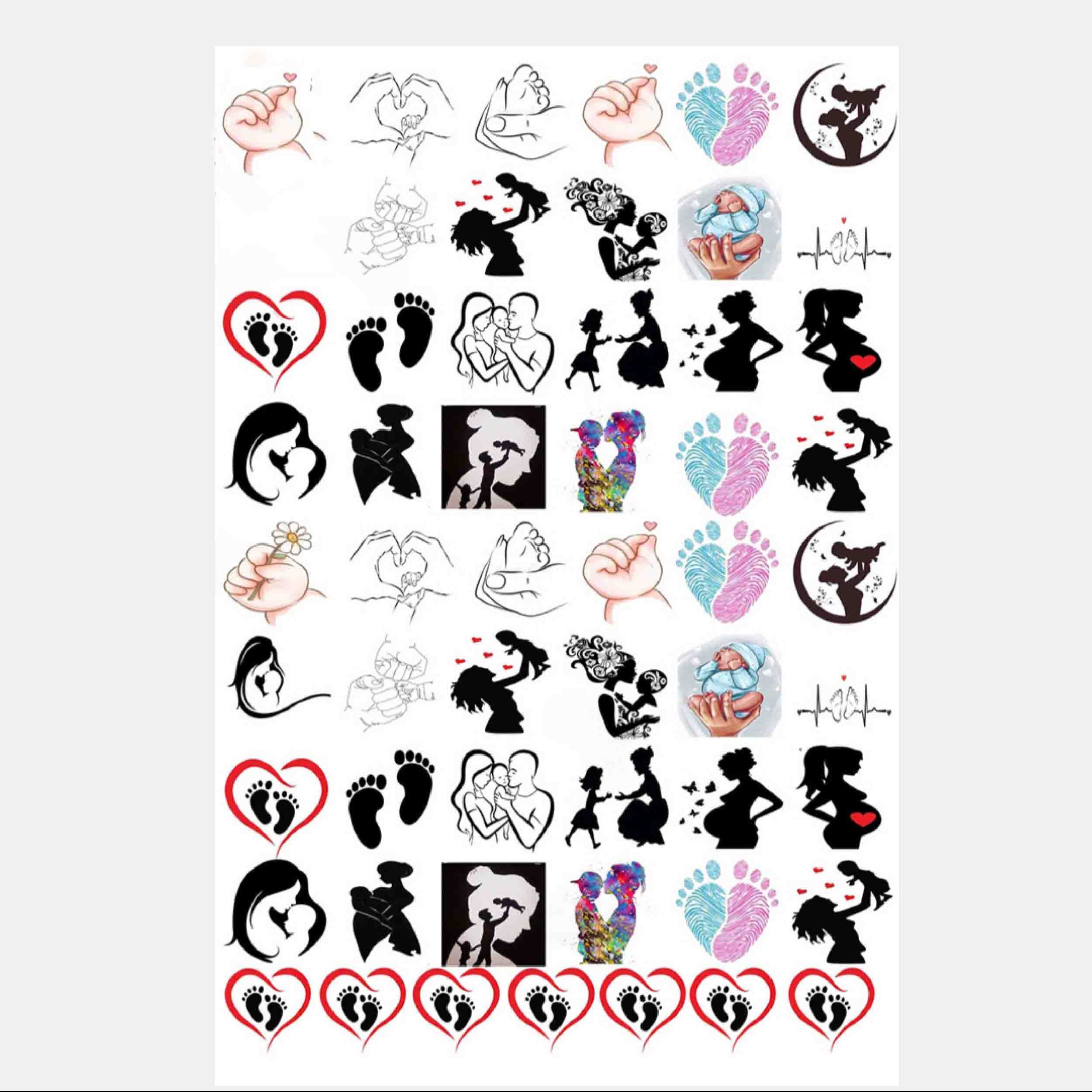 طلق ترنسپرنت یا رزین اپوکسی مدل مادر و فرزند ابعاد 20 در 30 سانتی متر