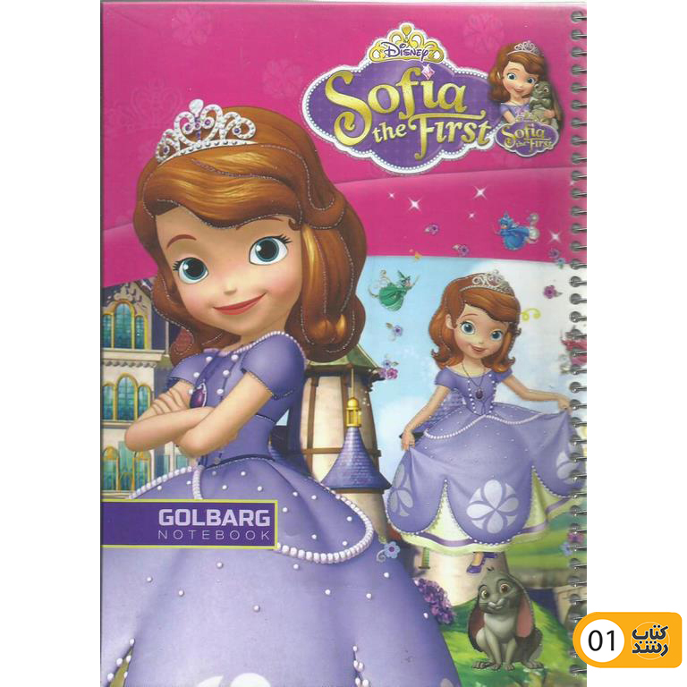 دفتر 100 برگ گلبرگ جلد سخت فانتزی سیمی کد 6