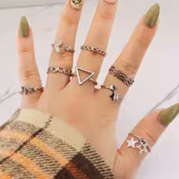 بند انگشتی های زیبا، استیل با کیفیت، دوام رنگ بالا، با طرح های متفاوت 